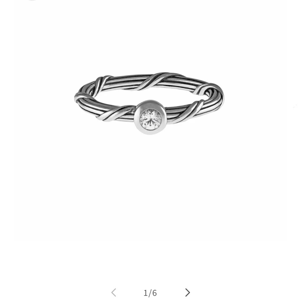 Peter Thomas Roth white topaz & sterling silver ring size 6